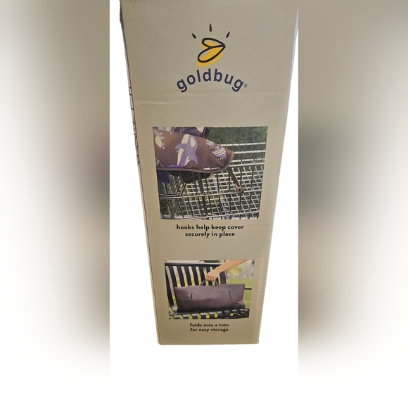 GO by Goldbug 2 in 1 Shopping Cart and High Chair Cover ocean design/blue - Picture 3 of 4